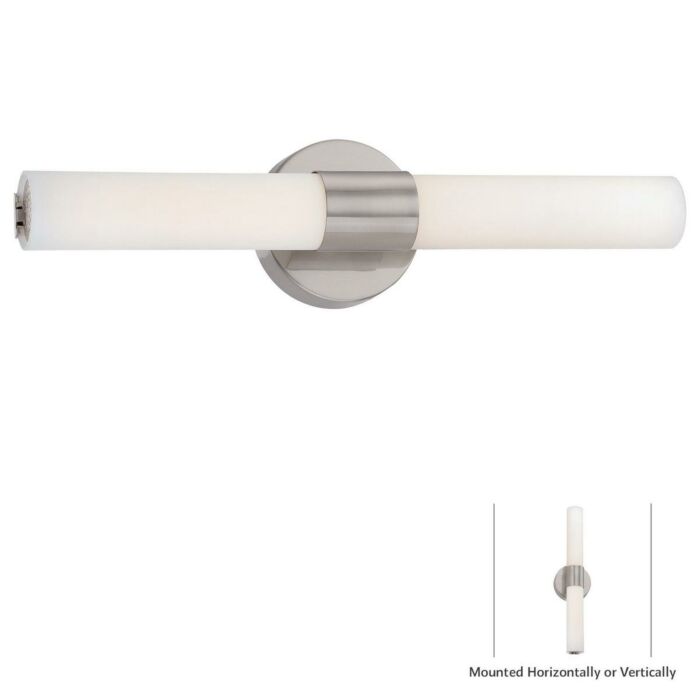 George Kovacs Saber LED Bathroom Vanity Light in Brushed Nickel
