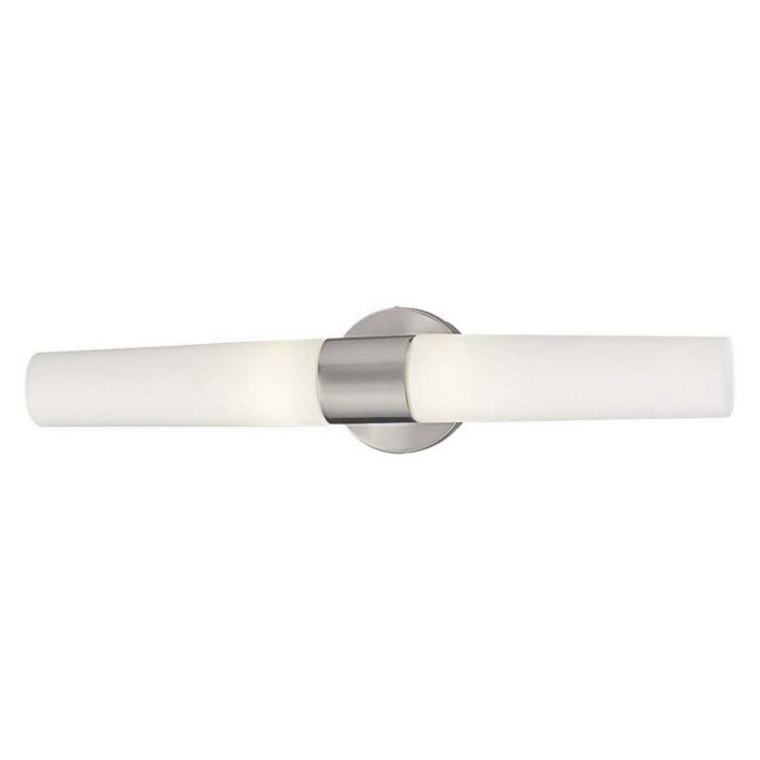 George Kovacs Saber 2 Light Bathroom Vanity Light in Brushed Stainless Steel