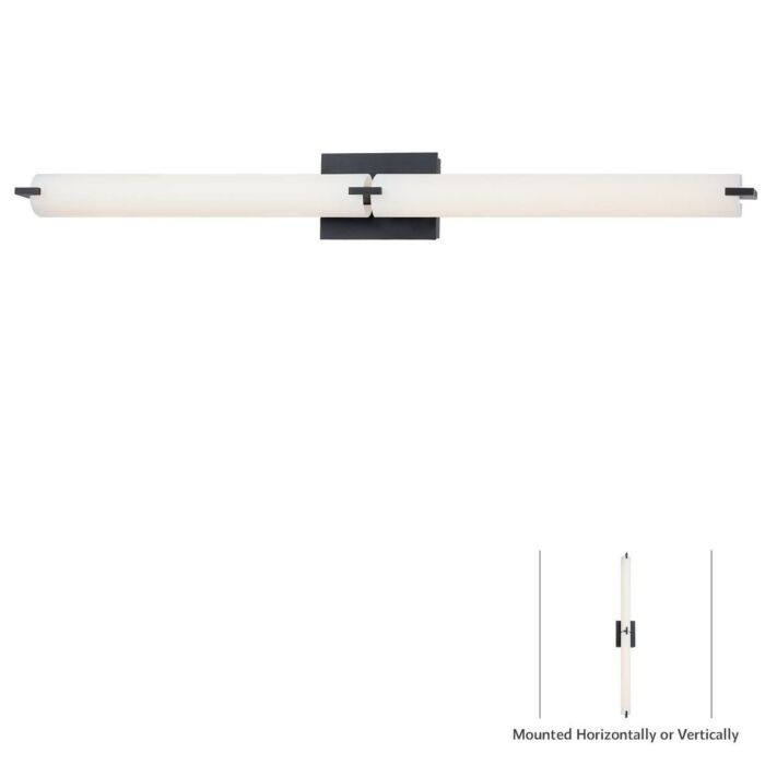 George Kovacs Tube LED Bathroom Vanity Light in Dark Restoration Bronze