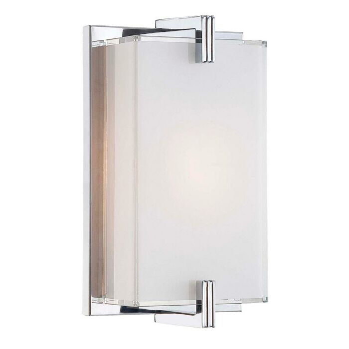 George Kovacs Cubism 12 Inch Wall Sconce in Chrome