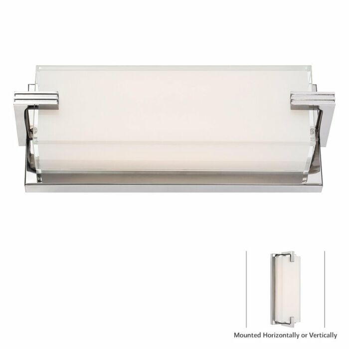 George Kovacs Cubism 13 Inch Wall Sconce in Chrome