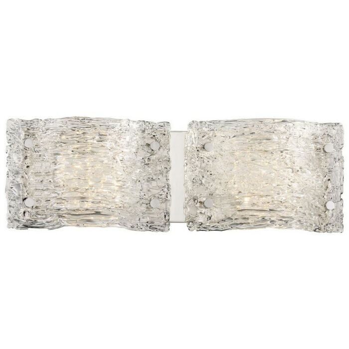 George Kovacs Forest Ice 2 Light Bathroom Vanity Light in Chrome