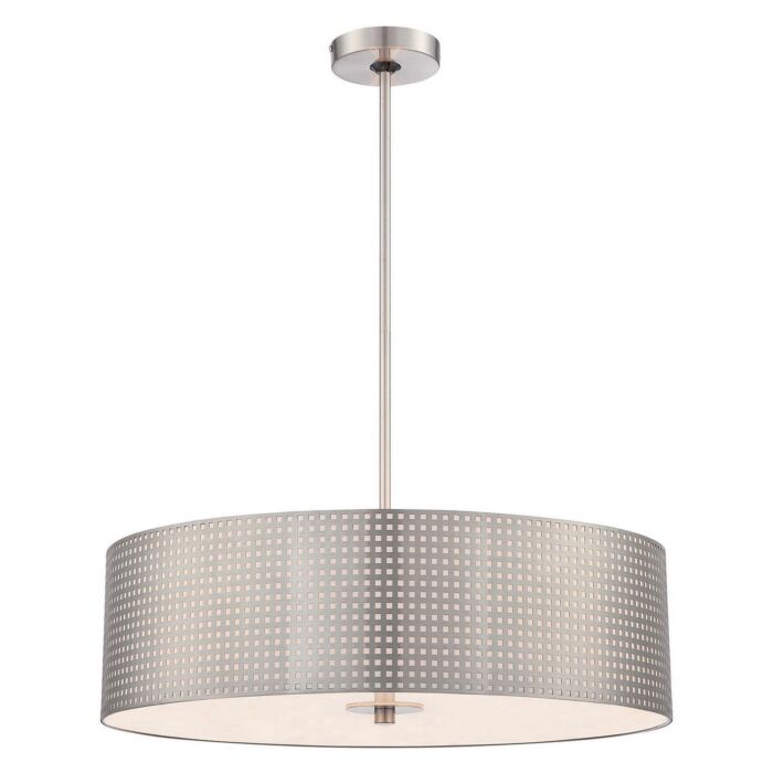 George Kovacs Grid 4 Light Pendant Light in Brushed Nickel