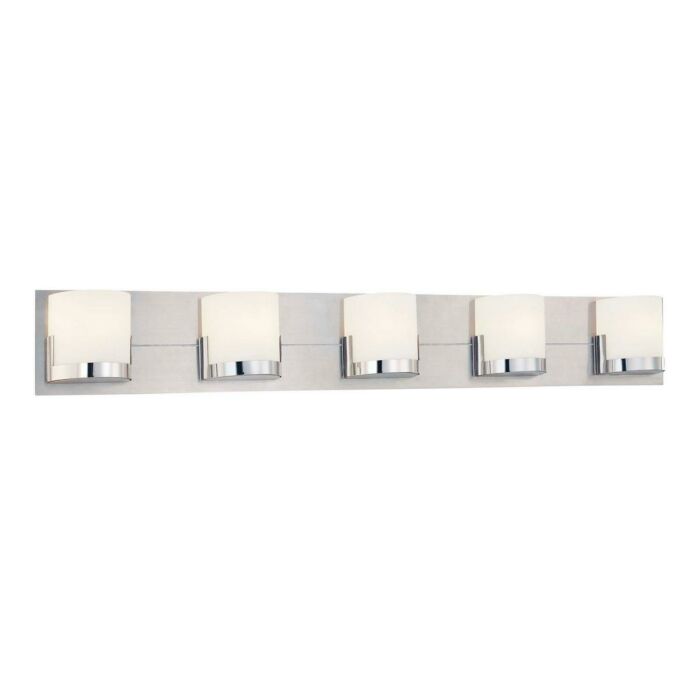 George Kovacs Convex 5 Light Bathroom Vanity Light in Chrome