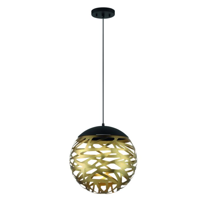 George Kovacs Golden Eclipse 20 Light Pendant Light in Coal And Honey Gold