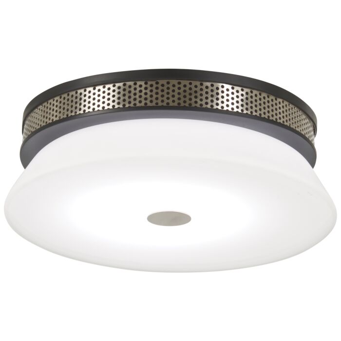 George Kovacs Tauten Ceiling Light in Coal with Brushed Nickel