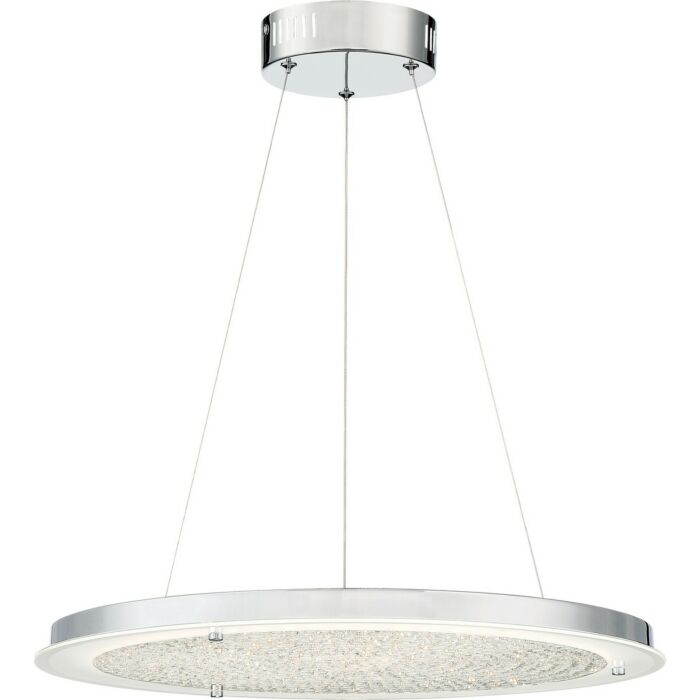 Quoizel Platinum Blaze 20.5 Inch LED Pendant in Polished Chrome