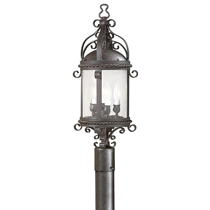 Troy Pamplona 4 Light 27 Inch Outdoor Post Light in Old Bronze