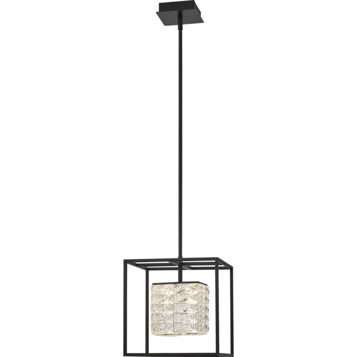 Quoizel Dazzle 12 Inch Pendant Light in Matte Black