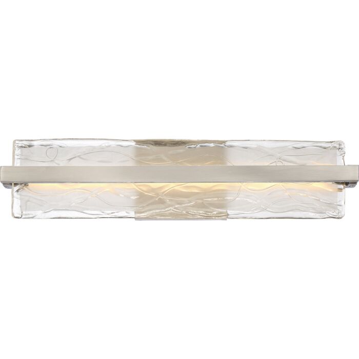 Quoizel Glacial 22 Inch LED Bathroom Vanity Light in Brushed Nickel