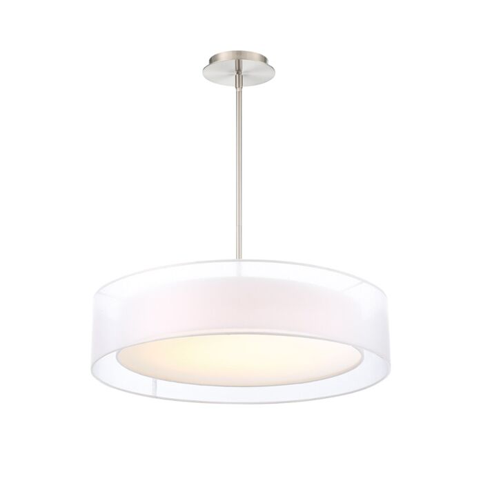 Modern Forms Metropolis 24 Inch Pendant Light in Brushed Nickel