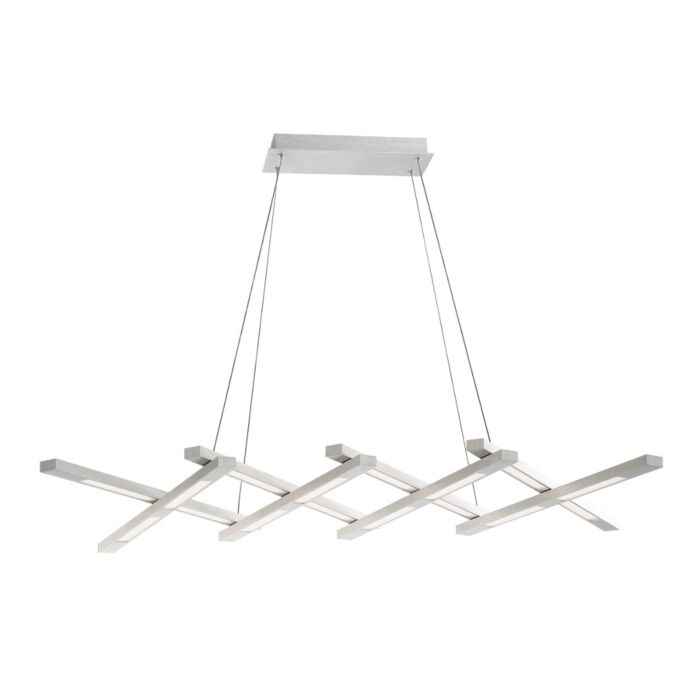 Modern Forms Scissors 17 Inch Contemporary Chandelier in Brushed Aluminum