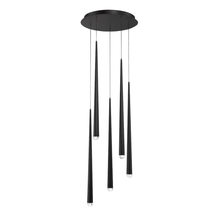 Modern Forms Cascade 5 Light 17 Inch in Black