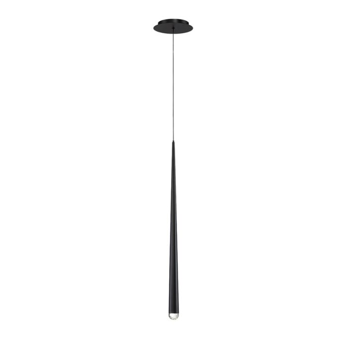 Modern Forms Cascade 7 Inch Pendant Light in Black
