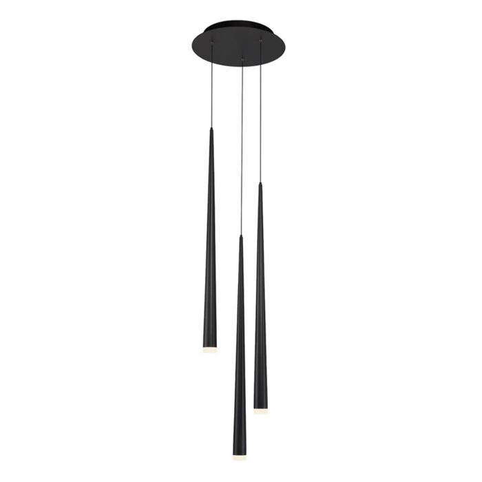 Modern Forms Cascade 3 Light 12 Inch in Black