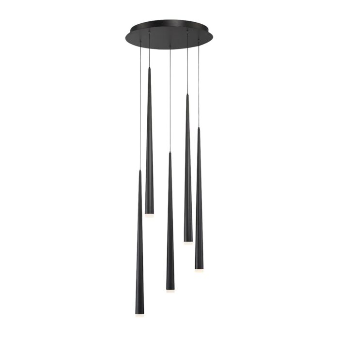 Modern Forms Cascade 5 Light 17 Inch in Black