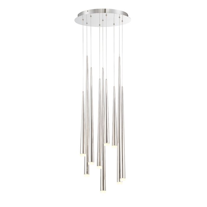 Modern Forms Cascade 9 Light 17 Inch in Polished Nickel
