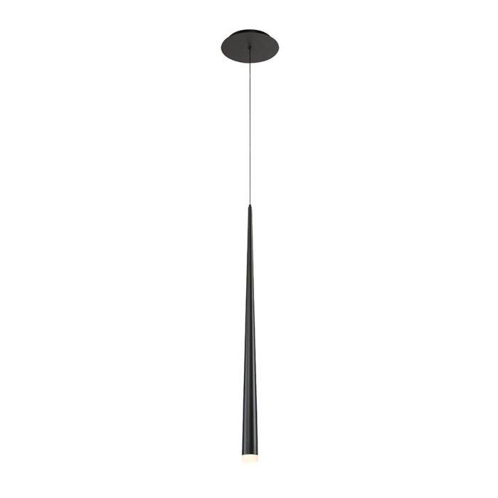 Modern Forms Cascade 7 Inch Pendant Light in Black