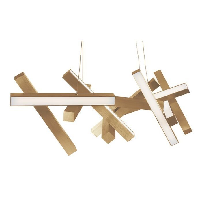 Modern Forms Chaos Chandelier in Aged Brass