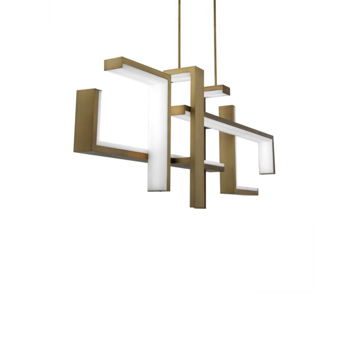 Modern Forms Jackal Pendant Light in Aged Brass