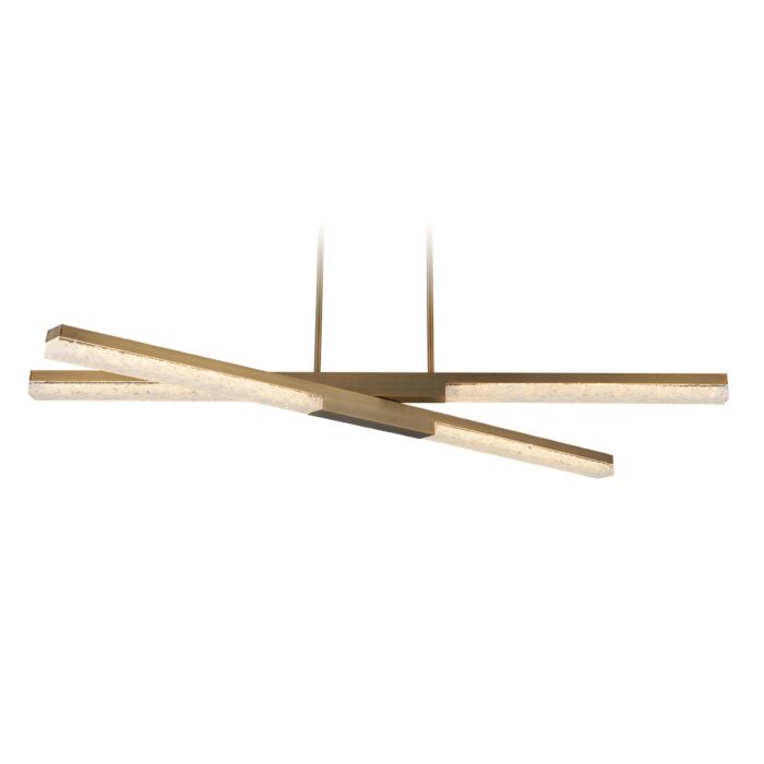 Modern Forms Minx 4 Light Pendant Light in Aged Brass