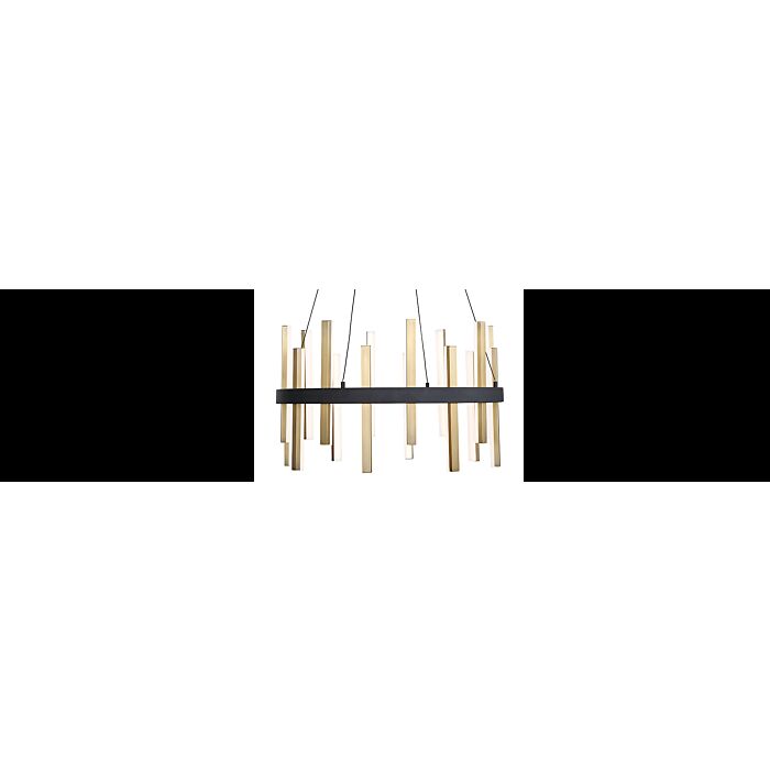 Modern Forms Harmonix LED Chandelier in Black and Aged Brass