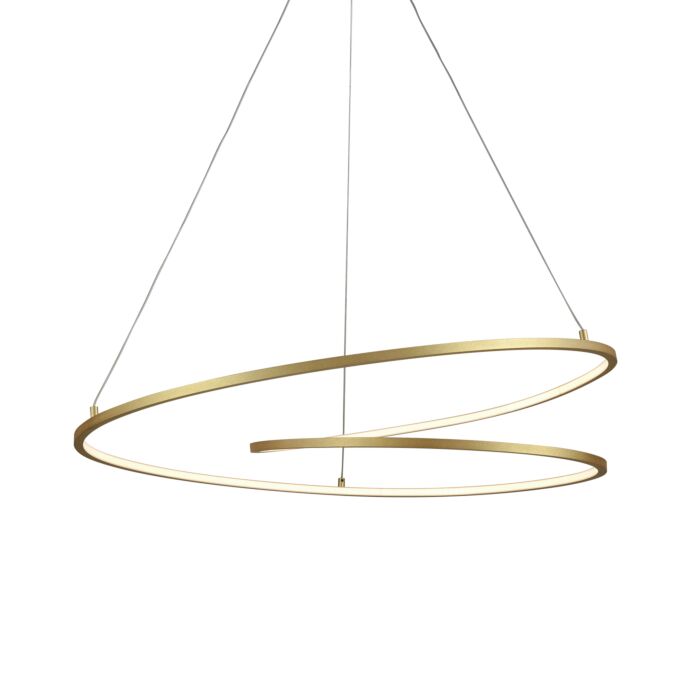 Kuzco Twist LED Pendant Light in Antique Brass