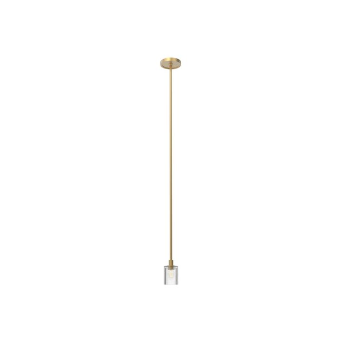Alora Salita Pendant Light in Vintage Brass And Ribbed Crystal