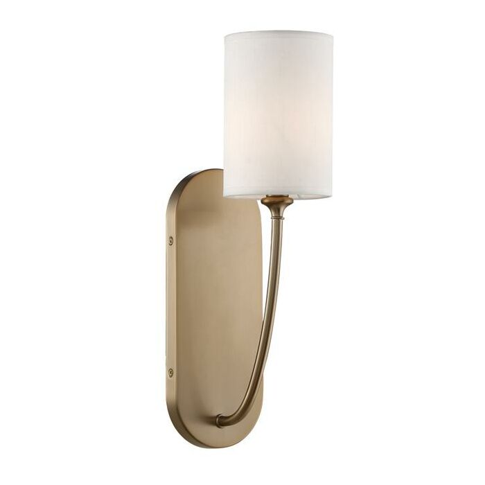 Crystorama Preston 17 Inch Wall Sconce in Vibrant Gold