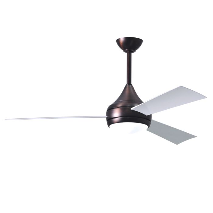 Matthews Donaire 52 Inch Indoor/Outdoor Ceiling Fan in Brushed Bronze with White Blades