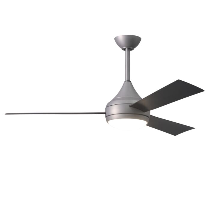 Matthews Donaire 52 Inch Indoor/Outdoor Ceiling Fan in Brushed Stainless with Brushed Bronze Blades
