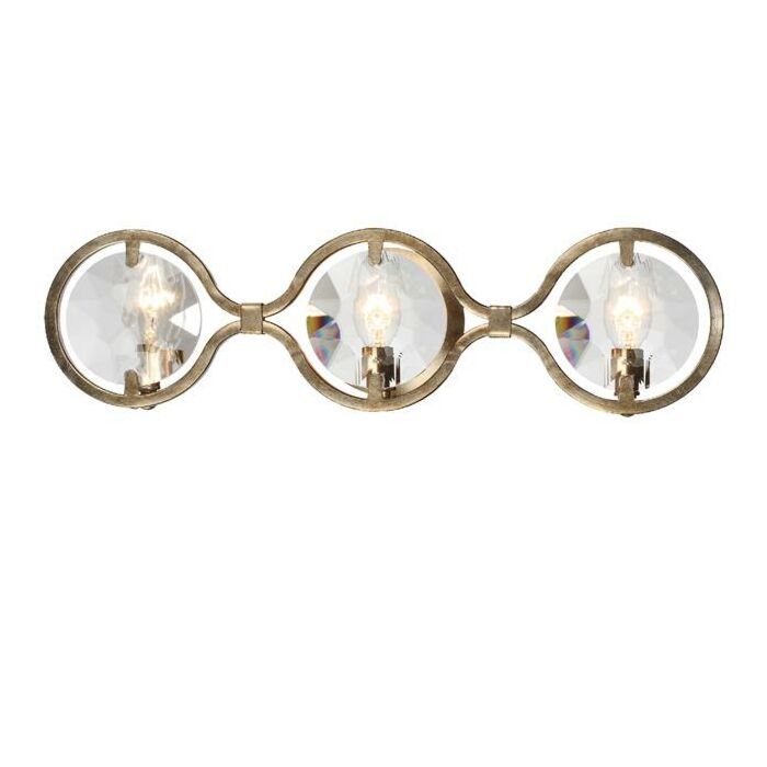 Crystorama Quincy 3 Light 25 Inch Bathroom Vanity Light in Distressed Twilight
