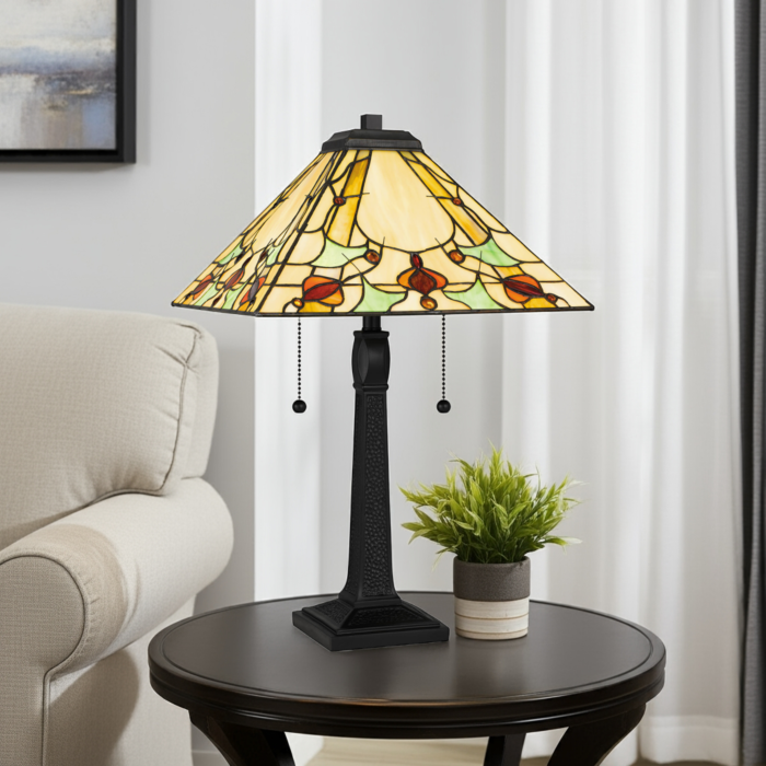 quoizel tiffany table lamp