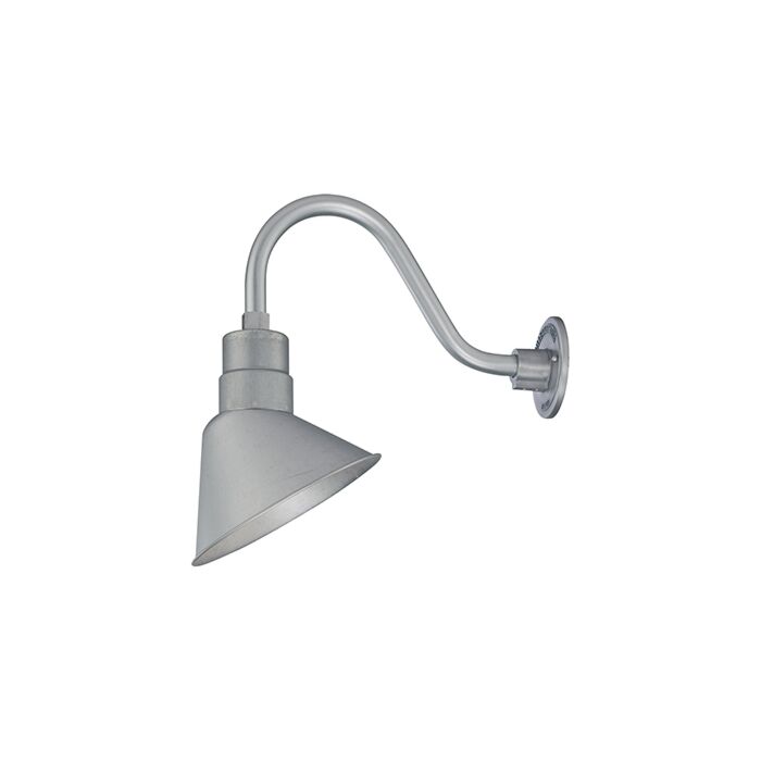 Millennium Lighting R Series 1 Light Angle Shade in Galvanized