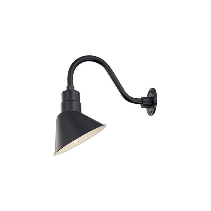 Millennium Lighting R Series 1 Light Angle Shade in Satin Black