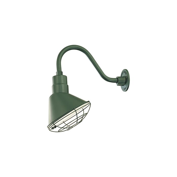 Millennium Lighting R Series 1 Light Angle Shade in Satin Green