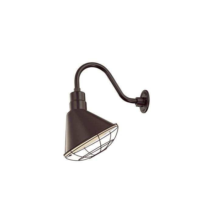 Millennium Lighting R Series 1 Light Angle Shade in Architectural Bronze