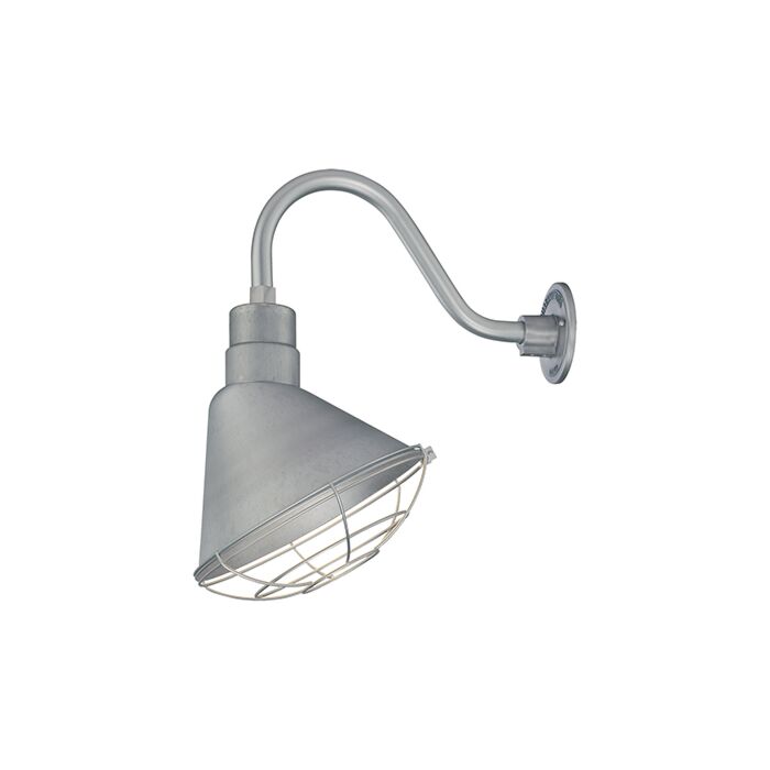 Millennium Lighting R Series 1 Light Angle Shade in Galvanized