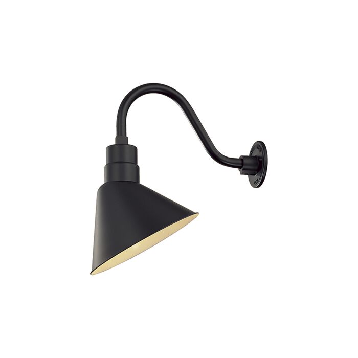 Millennium Lighting R Series 1 Light Angle Shade in Satin Black