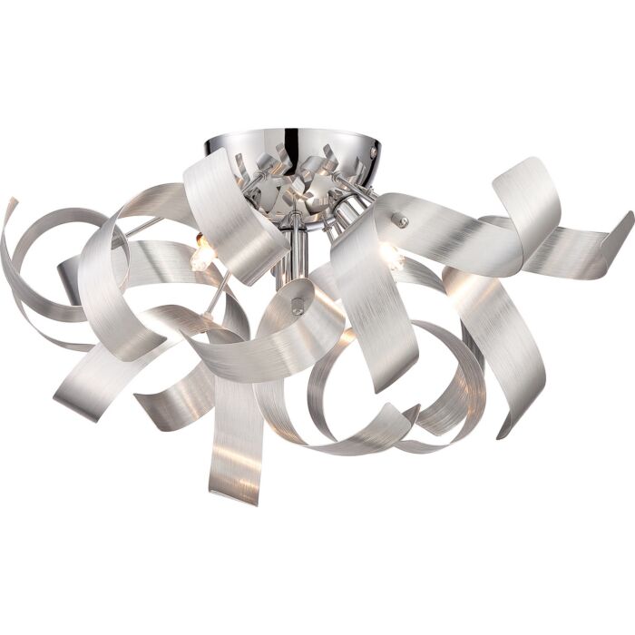 Quoizel Ribbons 4 Light 17 Inch Ceiling Light in Millenia