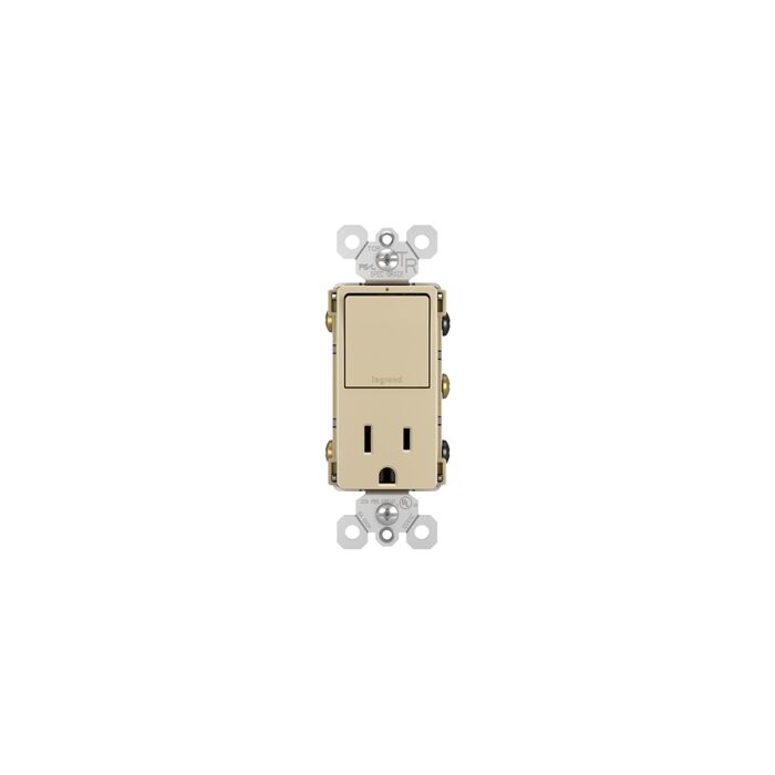 LeGrand Radiant 3 Way Light Switch & Outlet in Ivory