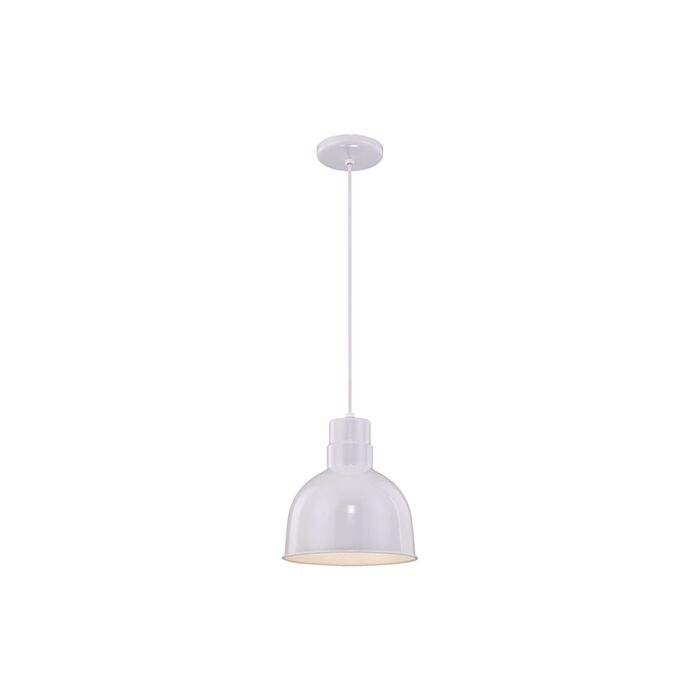 Millennium Lighting R Series 1 Light Pendant in White