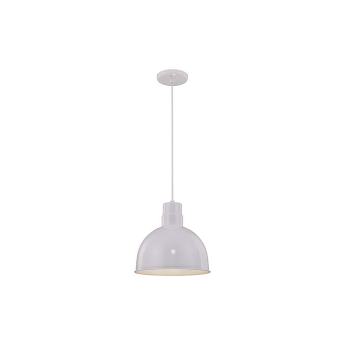 Millennium Lighting R Series 1 Light Pendant in White