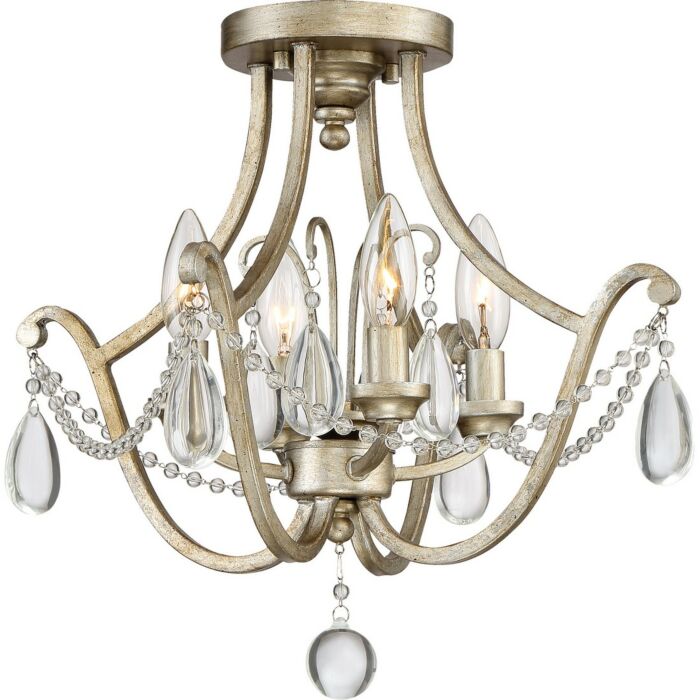 Quoizel Regent 4 Light 16 Inch Ceiling Light in Vintage Gold