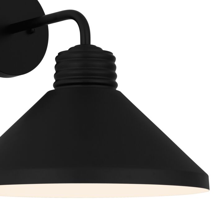 Rencher 1-Light Outdoor Lantern in Matte Black