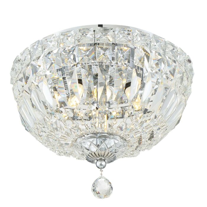 Crystorama Rosyln Hand Cut Crystal Crystal Ceiling Light in Polished Chrome
