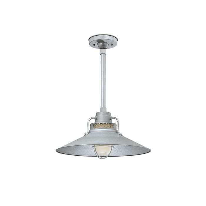 Millennium Lighting R Series 1 Light Railroad Shade in Galvanized