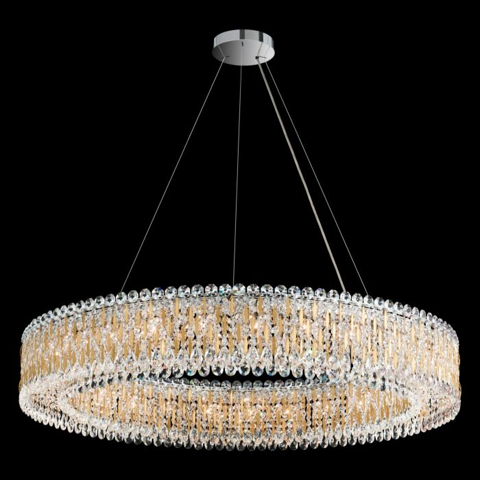 Schonbek Sarella 27 Light Pendant in Heirloom Gold with Crystal Heritage Crystals