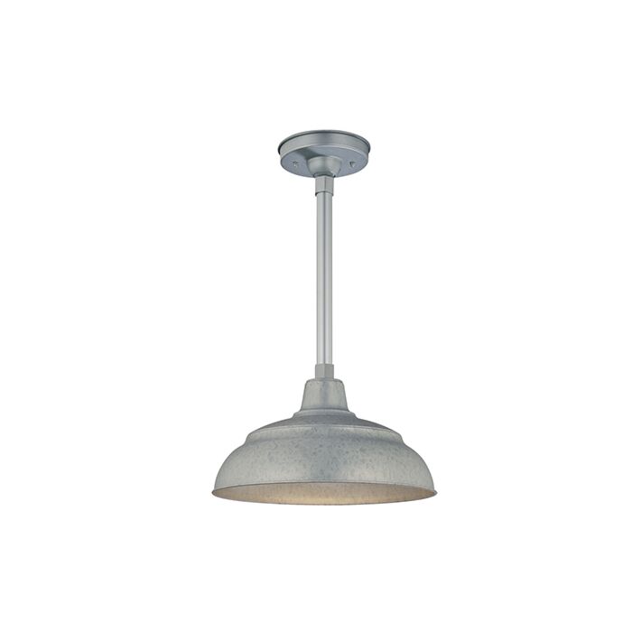 Millennium Lighting R Series 1 Light Warehouse Shade in Galvanized