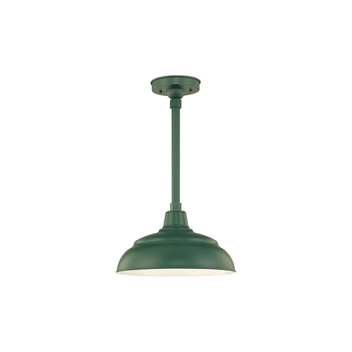 Millennium Lighting R Series 1 Light Warehouse Shade in Satin Green
